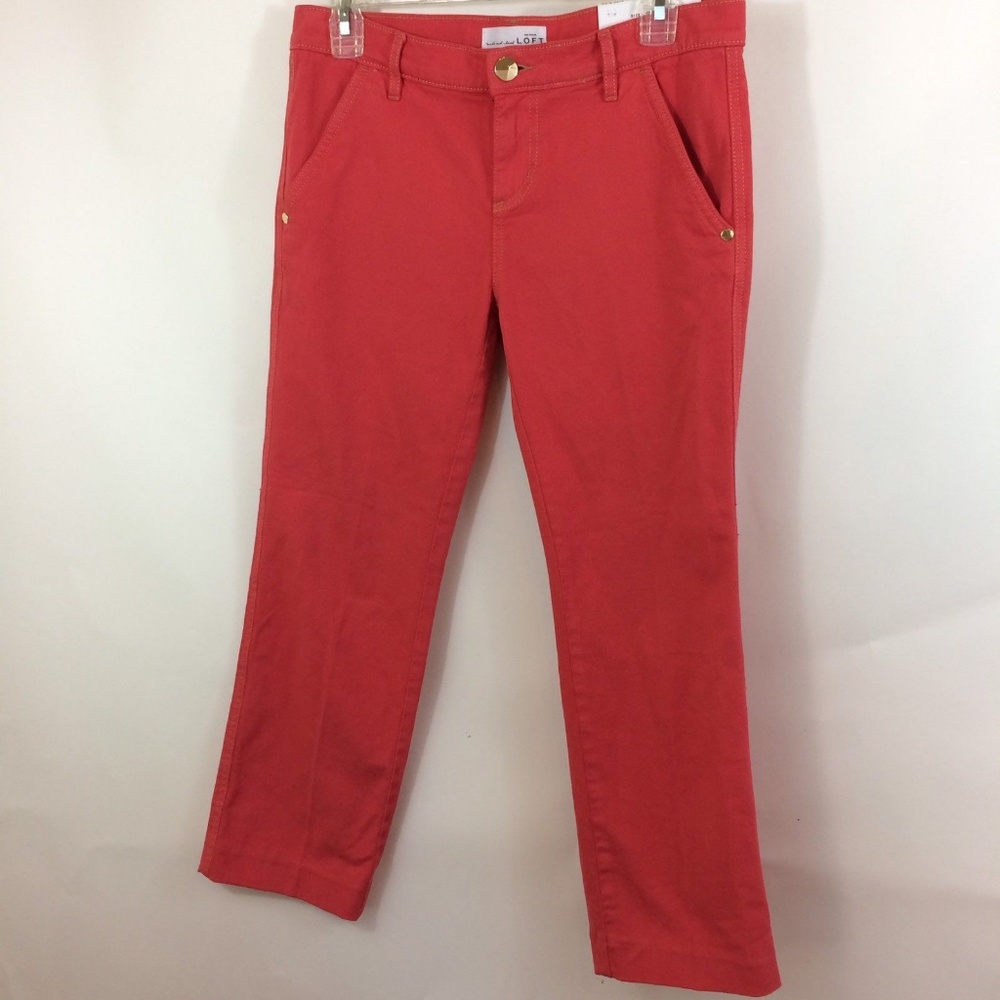 NWT LOFT Women's Salmon Colored Straight Leg Sz 0